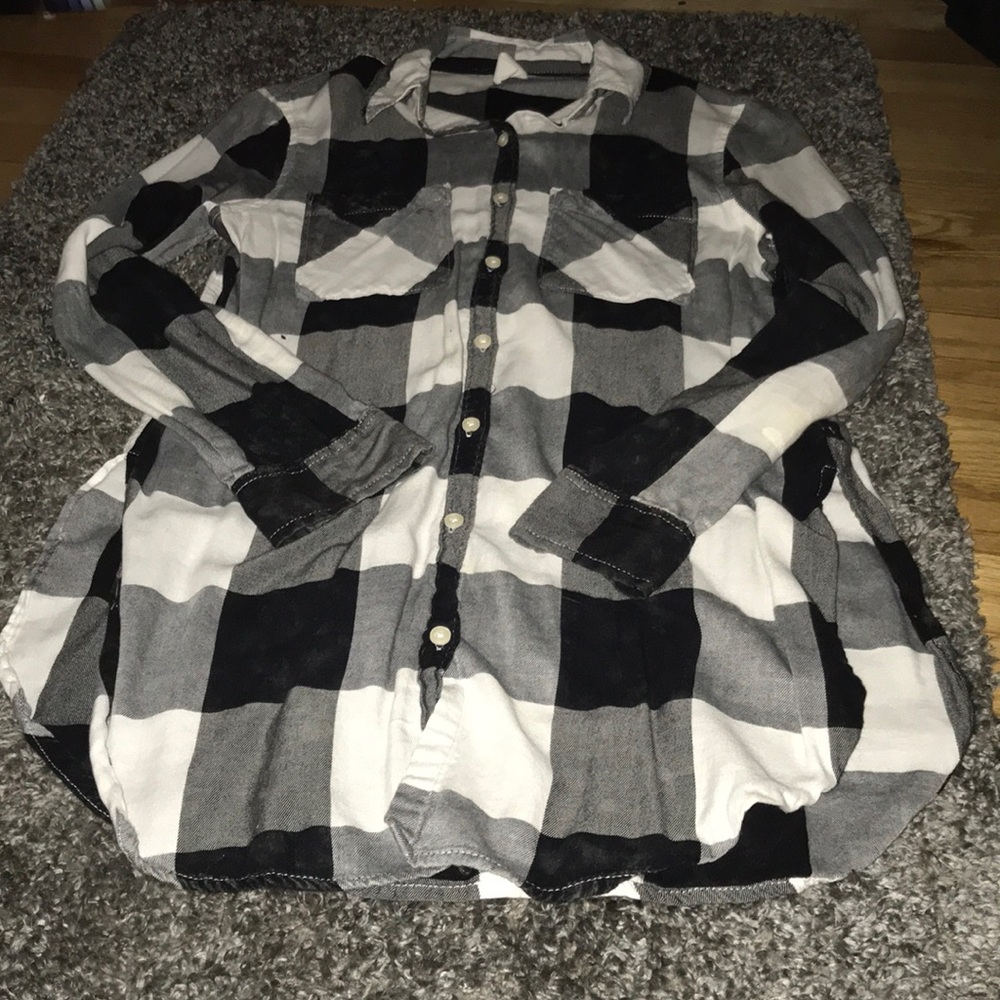 Black white and grey flannel